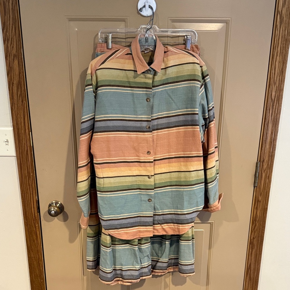 Double D Ranch Multicolor Striped Skirt Set